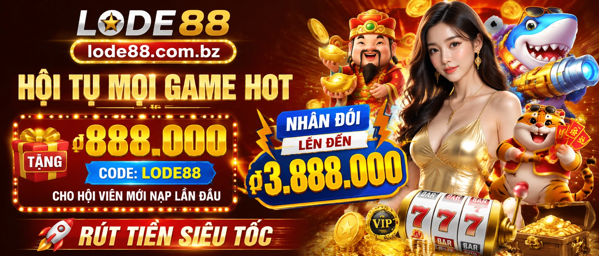 Lode88 Casino, Nổ Hũ, Bắn Cá & Live Casino 4 Fishing arcade rooms and jackpot rounds
